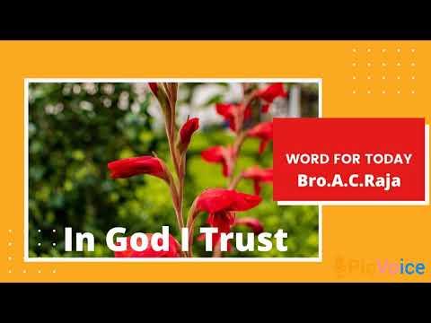Word For Today - By Bro AC. Raja [ Psalm 56:11 ]