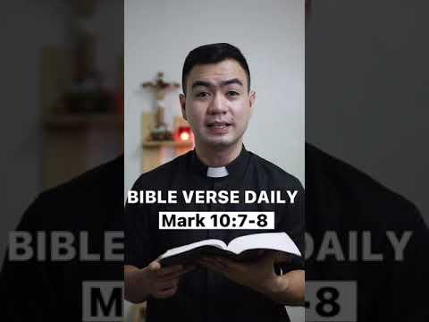 BIBLE VERSE DAILY | MARK 10: 7-8 #devotion #bible #catholic #bibleversedaily