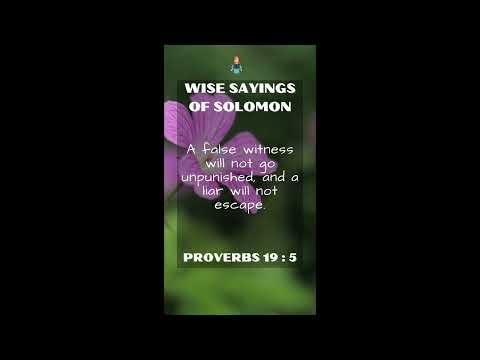 Proverbs 19:5 | NRSV Bible - Wise Sayings of Solomon