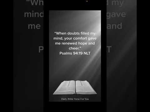 Psalms 94:19 (NLT) #BibleVerse #DailyVerse #GodIsGood #fyp #Bible #viral #God