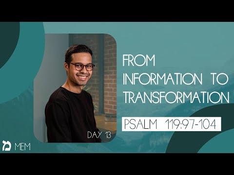Psalm 119:97-104 | From Information To Transformation | Pastor Sam Buchanan