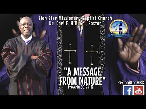 7 MAR 21 | "A MESSAGE FROM NATURE" | PROVERBS 30: 24-27 | DR. CARL F. HILL, SR. | ZION STAR MBC