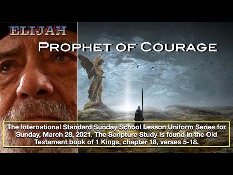 Elijah: Prophet of Courage, Sunday school Lesson, March 28, 2021, 1 Kings 18:5-18. Go Tell The King!