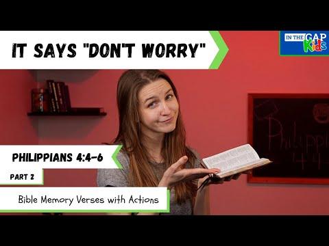 Philippians 4:4-6 | Bible Verses to Memorize for Kids with Actions | Responsibility for Kids, Week 2
