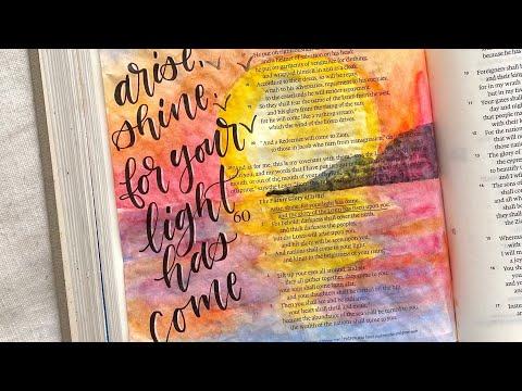 Sunrise/Sunset Bible Journaling Process- Isaiah 60:1