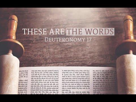 "These Are the Words"  Deuteronomy 16:20 - 17:8