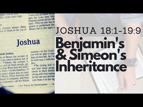 JOSHUA 18:1-19:9 LAND DISTRIBUTION AT SHILOH | BENJAMIN'S & SIMEON'S INHERITANCE (S17 E18)