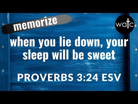 Proverbs 3:24 (sleep, sweet, not afraid): Read, recite, and memorize Bible verses