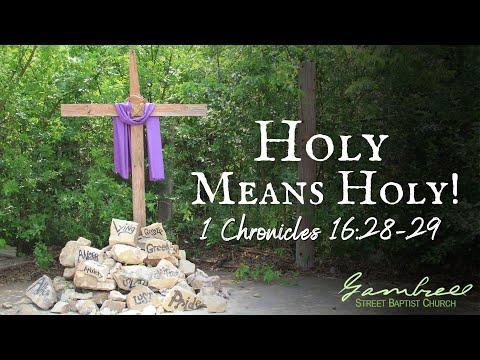 All on the Altar//Holy Means Holy! - 1 Chronicles 16:28-29