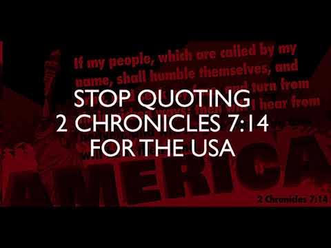 What does 2 Chronicles 7:14 Have to do With America? - NOTHING!