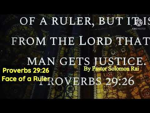Face of a Ruler, Proverbs 29:26 (Morning Devotion)