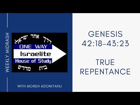 Gen. 42:18 - 43:23 - True Repentance - Joseph and his brothers