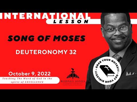 Song of Moses, Deuteronomy 32:3-6, 10-14, 18, October 9, 2022, Sunday School Lesson (Int)