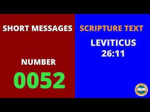 SHORT MESSAGE (0052) ON LEVITICUS 26:11