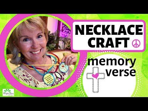 NECKLACE CRAFT for Bible Memory Verses (Romans 5:11b)
