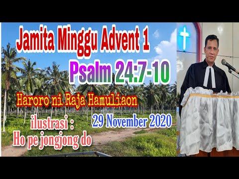 Jamita Minggu, 29 November 2020, Psalm 24:7-10