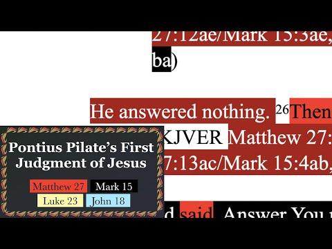 673. Rubric. Accused Again, But Without Fault. Matthew 27:12-13, Mark 15:3-4, Luke 23:4, John 18:38