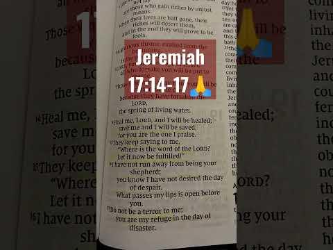 Jeremiah 17:14-17 NIV **Now it will be fulfilled! #ReadTheWordWithVicky