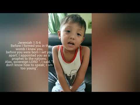Little Boy Recites Bible Verse | Jeremiah 1:5-6