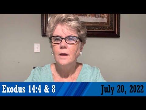 Daily Devotionals for July 20, 2022 - Exodus 14:4 & 8 by Bonnie Jones