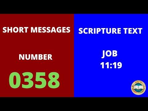 SHORT MESSAGE (0358) ON JOB 11:19