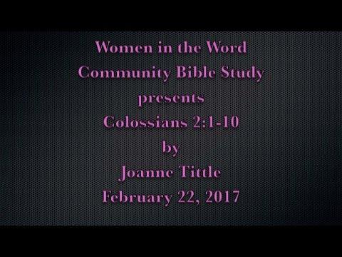 Colossians 2:1-10 Bible Study