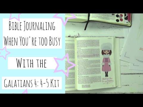 Bible Journaling When You're too Busy With the Galatians 4:4-5 Kit