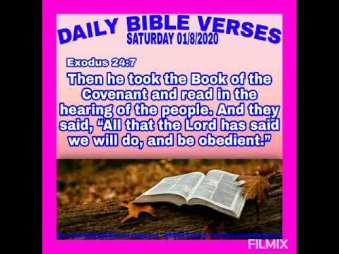 DAILY BIBLE VERSES        Exodus 24:7