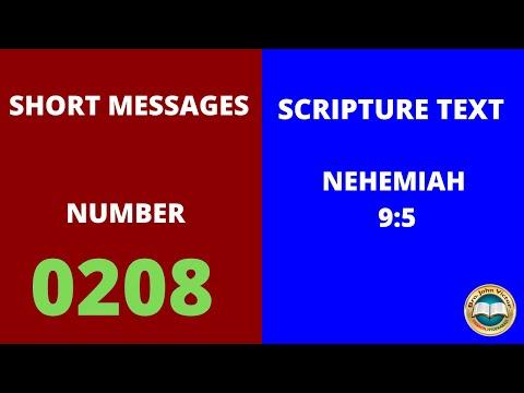 SHORT MESSAGE (208) ON NEHEMIAH 9:5