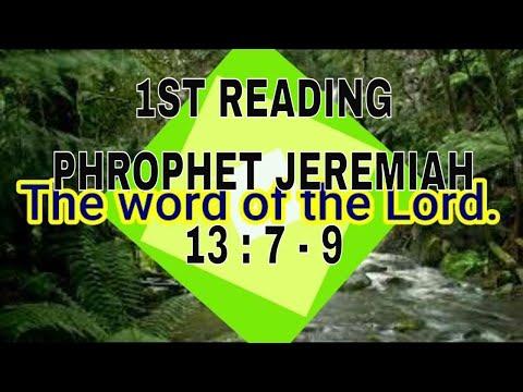 1ST READING | PROPHET JEREMIAH 31 : 7 - 9 | 30TH SUNDAY IN ORDINARY TIME | 24 OCTOBER 2021