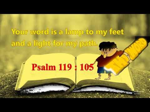 Psalm 119 : 105  - Your word is a lamp to my feet - w accompaniment (Scripture Memory Song)