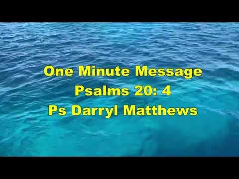 One Minute Message - May All Your Plans Succeed - Psalm 20: 4 #psalms #darrylmatthews