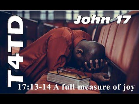 T4TD John 17:13-14 A full measure of joy