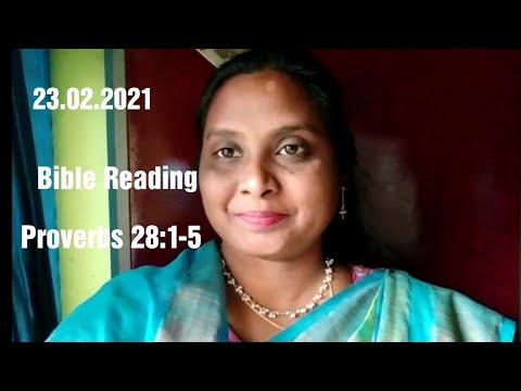 23.02.2021 Bible Reading, Proverbs 28:1-5