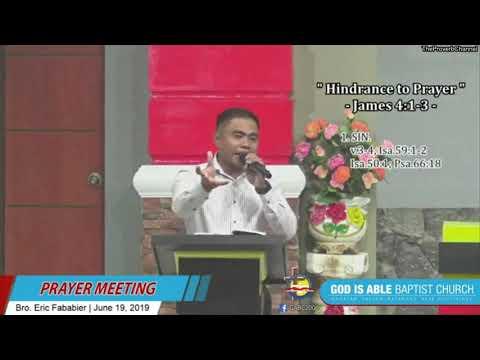 HINDRANCES of PRAYER (James 4:1-3) - Preaching (Tagalog / Filipino)