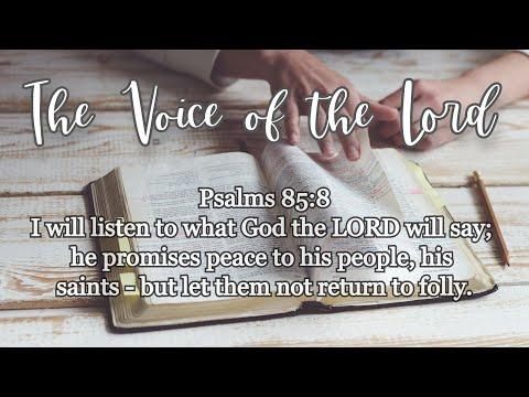 Psalms 85: 8 The Voice of the Lord  November 14, 2021 by Pastor Teck Uy