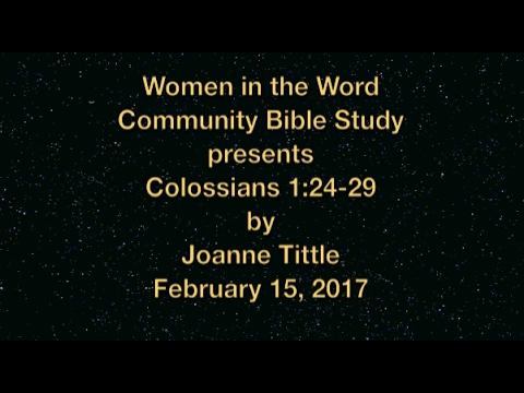 Colossians 1:24-29 Bible Study