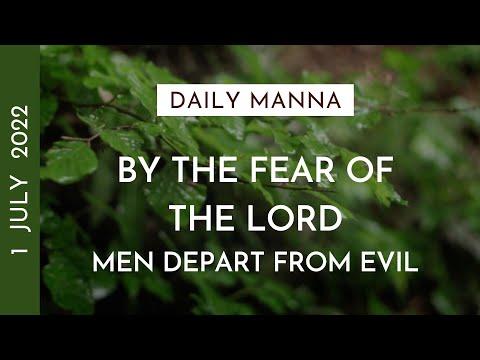 By The Fear Of The Lord Men Depart From Evil | Proverbs 16:6 | Daily Manna