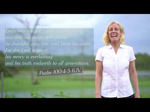 How to sing Psalm 100:4-5 KJV - Enter into his gates with thanksgiving - Musical Memory Verse