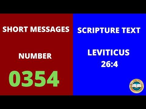 SHORT MESSAGE (0354) ON LEVITICUS 26:4