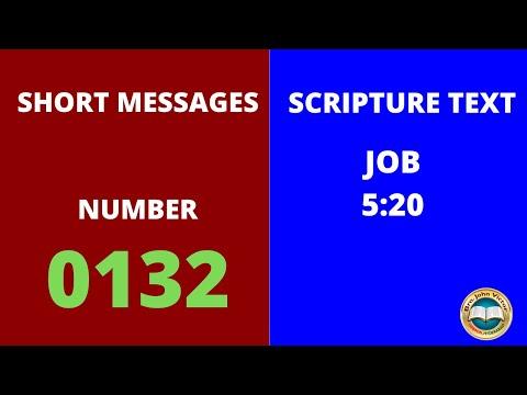 SHORT MESSAGE (0132) ON JOB 5:20