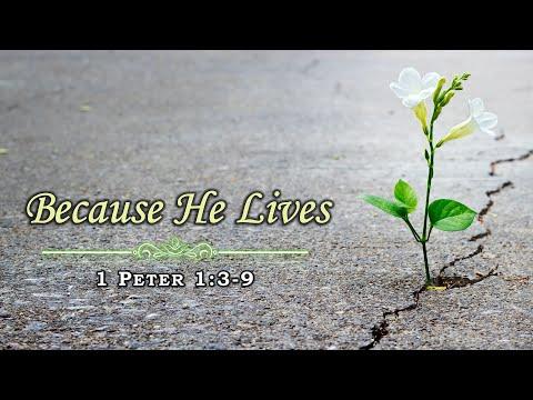 "Because He Lives" - 1 Peter 1:3-9 (Sermon Only)