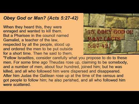 15. Obey God or Man? (Acts 5:27-42)