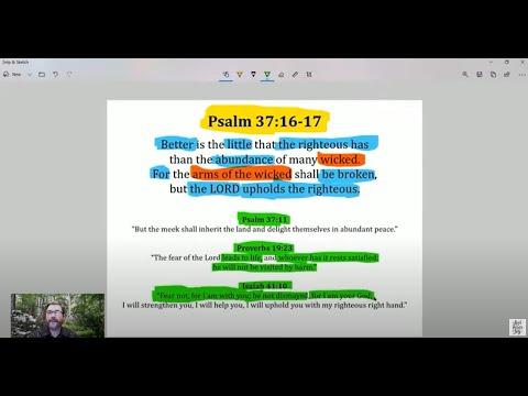 Online Bible Study  - Psalm 37:16-20