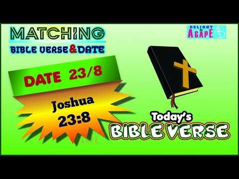 Date 23/8 | Joshua 23:8 | Matching Bible Verse - Today's Date | Daily Bible verse