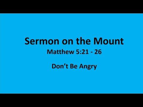 Bible Study: Sermon on the Mount - Matthew 5:21-26