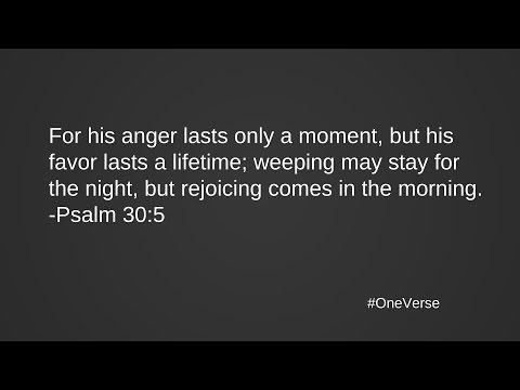 God's not angry with you | Psalm 30:5 | One Verse Devotional