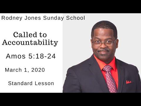 Called to Accountability, Amos 5:18-24, March 1, 2020, Sunday school lesson (Standard)
