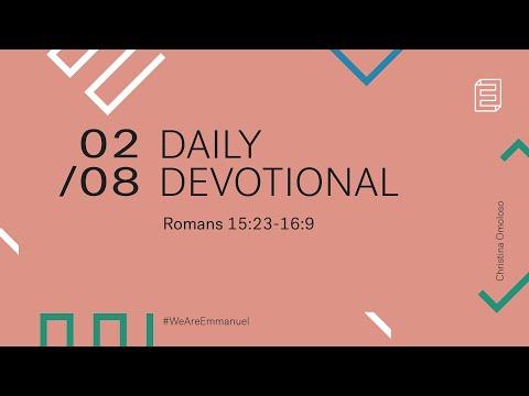 Daily Devotional with Christina Omoloso // Romans 15:23-16:9