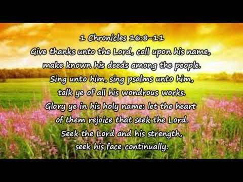 1 Chronicles 16: 8-11/ Scripture Song